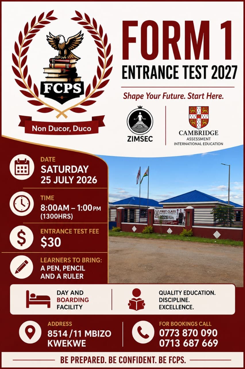 Form 1 Entrance Test 2027